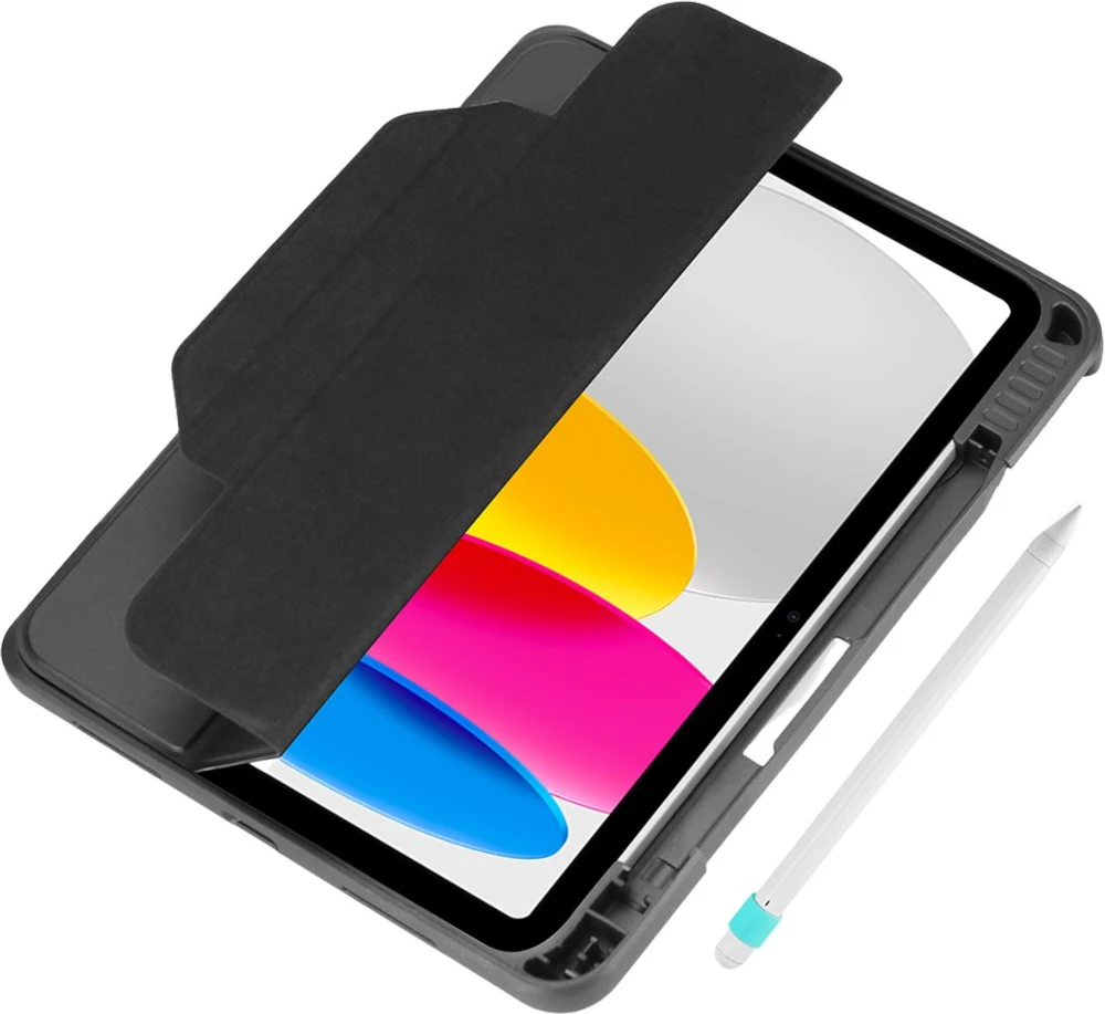 Dėklas na tablet DEQSTER 40-1013765 etui na tablet 27,7 cm (10.9") Dėklas su klapką Juodas