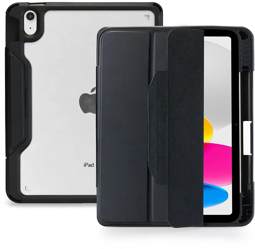 Dėklas na tablet DEQSTER 40-1013765 etui na tablet 27,7 cm (10.9") Dėklas su klapką Juodas