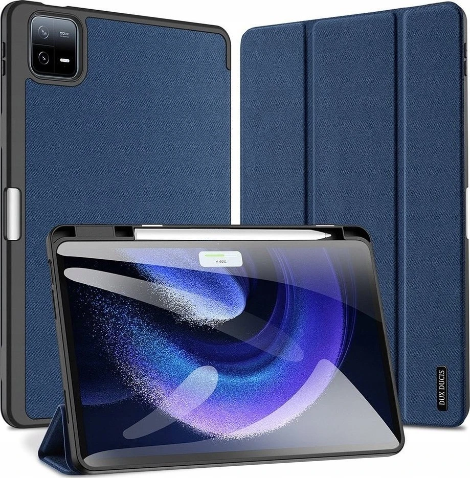 Dux Ducis Domo su dangteliu ir „smart sleep“ funkcija, skirtas Xiaomi Pad 6 / 6 Pro – dėklas planšetiniam kompiuteriui, mėlynos spalvos