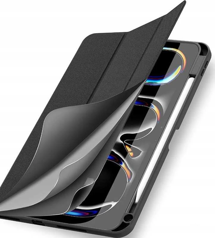 DUX DUCIS dėklas DOMO sulenkiamas su pieštuko laikikliu skirtas Apple iPad Pro 11 (2024) juodos spalvos