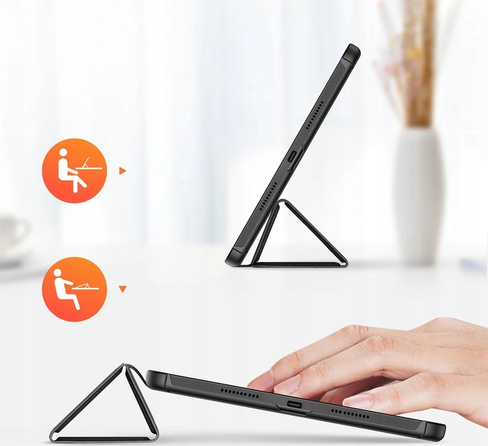 Dux Ducis Domo Huawei MatePad Pro 11'' (2022) išmanusis dėklas su stovu planšetiniam kompiuteriui, juodos spalvos