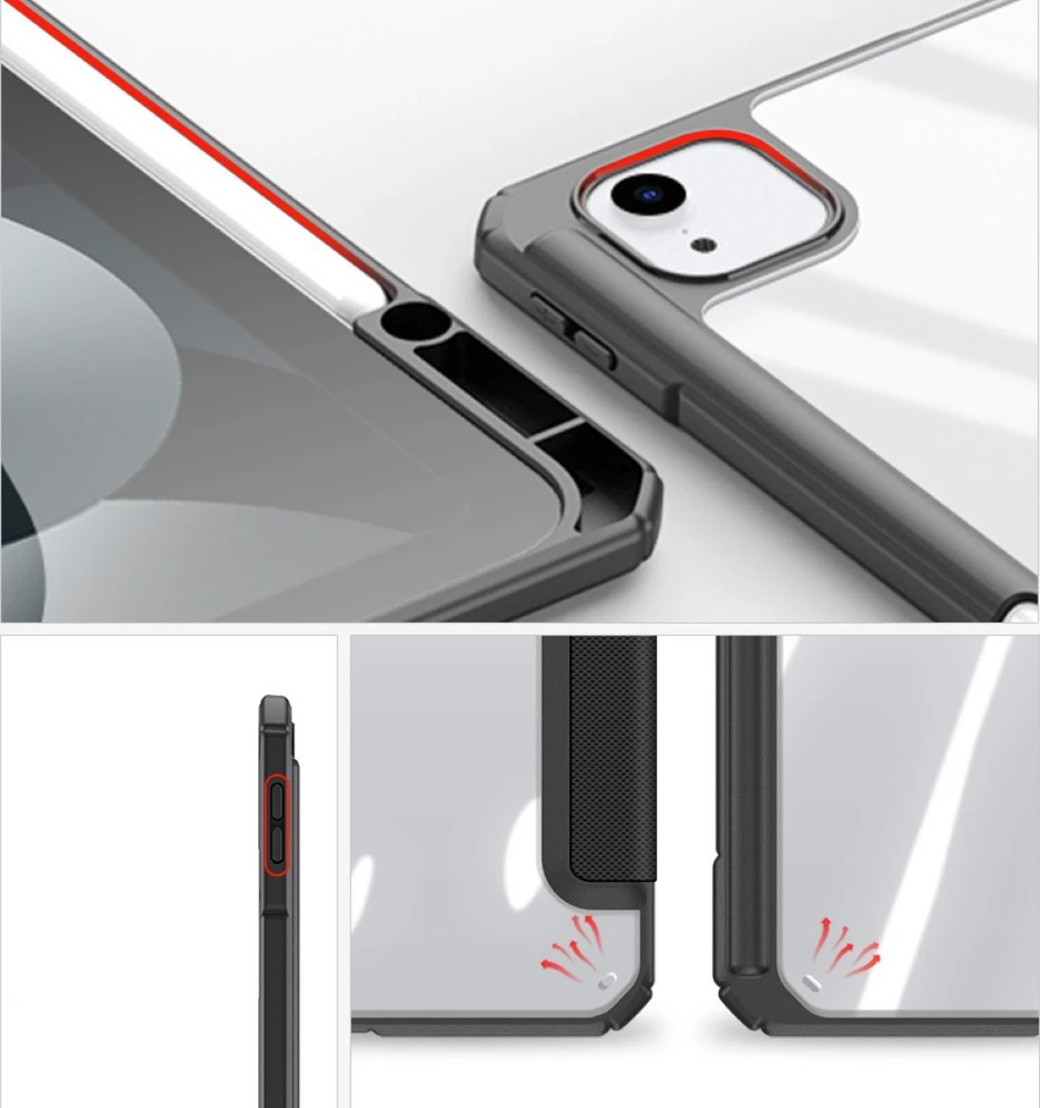 DUX DUCIS dėklas MAGI su pieštuko laikikliu iPad Air 13 (2024) juodas