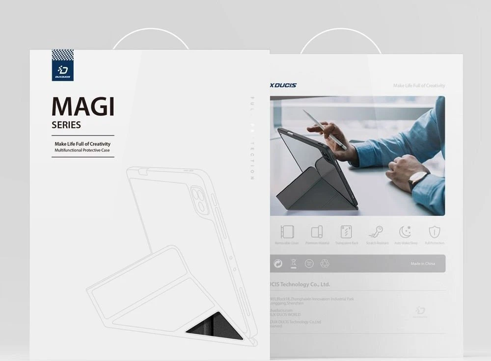 DUX DUCIS dėklas MAGI su pieštuko laikikliu iPad Pro 11 (2024) juodas