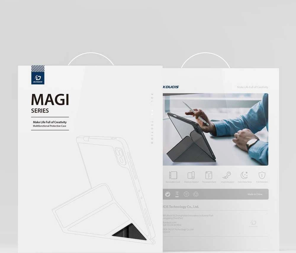 DUX DUCIS dėklas MAGI su pieštuko laikikliu iPad Pro 11 (2018/2020/2021/2022) juodas