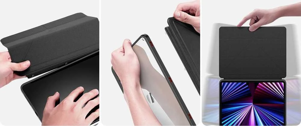 DUX DUCIS dėklas MAGI su pieštuko laikikliu iPad Pro 11 (2018/2020/2021/2022) juodas