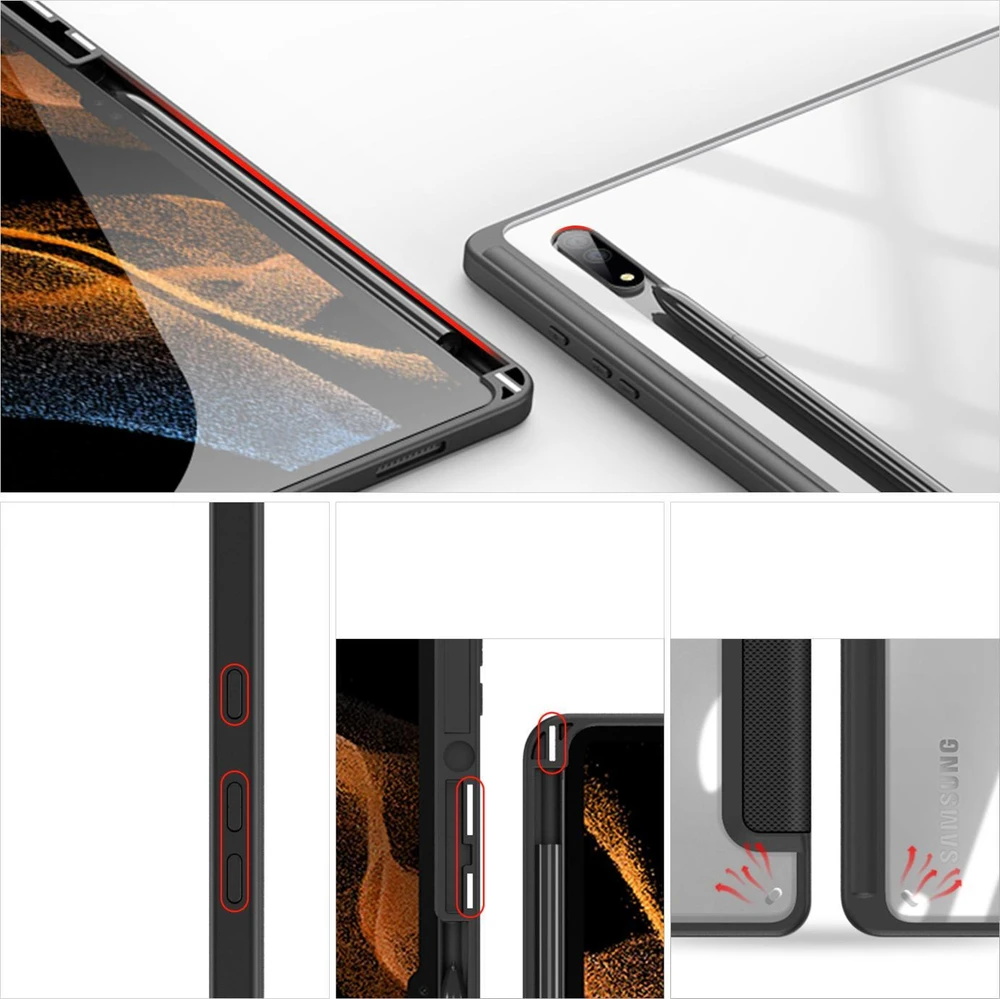 Dėklas Dux Ducis Toby Samsung X900/X906 Tab S8 Ultra juodas