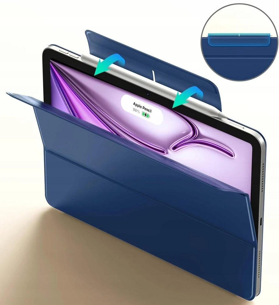 ESR „Rebound“ magnetinis dėklas, skirtas „iPad Air 10.9“ (2020/2022) / 11“ (2024/2025/2026) – tamsiai mėlynas Mėlyna