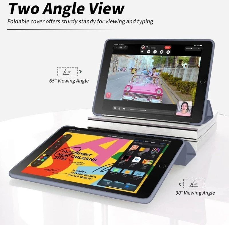Dėklas na tablet Evelatus "Tri-Fold Stylus Holder Case Galaxy Tab A8" Lavender Pilkas