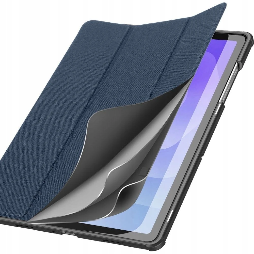 Dėklas na tablet iLike Dėklas książkowe Dux Ducis Galaxy Tab A9 Plus / Tab A11 Plus Domo Series Tri-fold Stand PU Leather Planšetė Cover Mėlyna