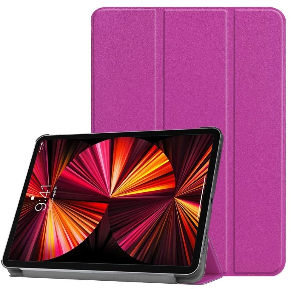 iLike Tri-Fold Plāns Eko-Ādas Statīva Maks Lenovo IdeaTab M10 Plus 10.3'' 3rd Gen X606 (2020) Violets