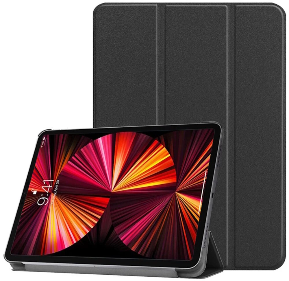 Dėklas na tablet iLike Dėklas książkowe iPad Air 4 10.9 Tri-Fold Eco-Leather Stand Case Juodas Juodas ILK-TRC-A5-BK