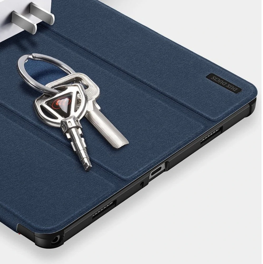 Dėklas na tablet iLike Dėklas książkowe Dux Ducis Galaxy Tab A9 Plus / Tab A11 Plus Domo Series Tri-fold Stand PU Leather Planšetė Cover Mėlyna