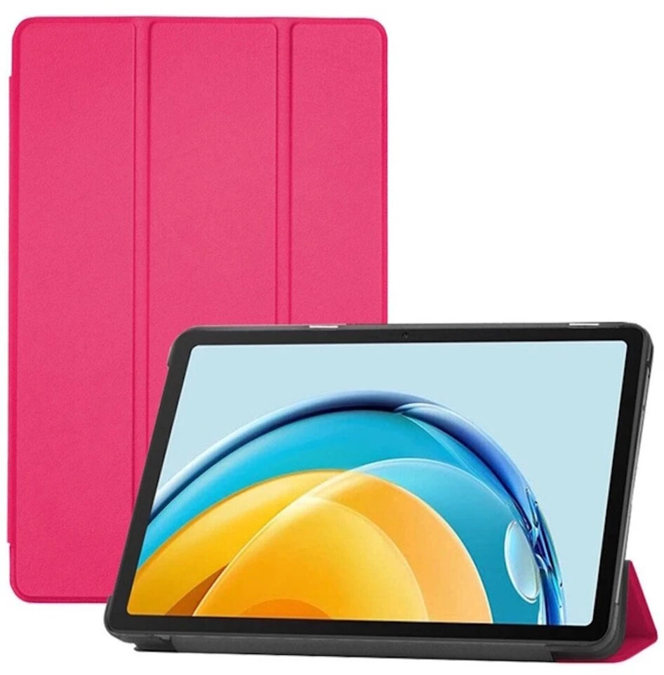 iLike Tri-Fold Plāns Eko-Ādas Statīva Maks Lenovo IdeaTab M9 9'' TB310 (2023) Koraļļu rozā
