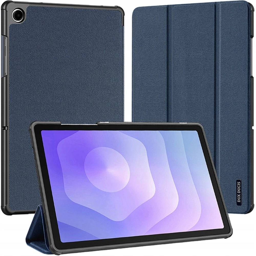 Dėklas na tablet iLike Dėklas książkowe Dux Ducis Galaxy Tab A9 Plus / Tab A11 Plus Domo Series Tri-fold Stand PU Leather Planšetė Cover Mėlyna