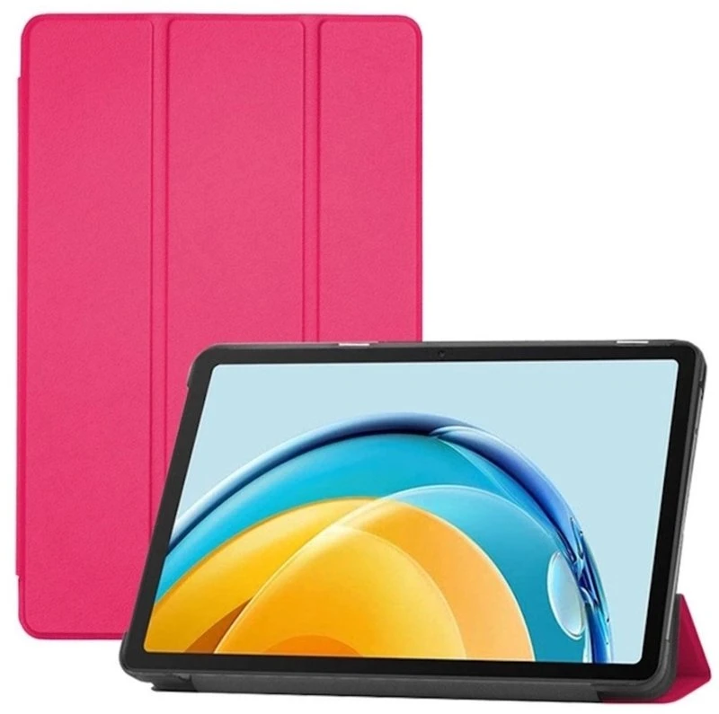 iLike Tri-Fold Plāns Eko-Ādas Statīva Maks Lenovo Tab M8 8'' 4th Gen TB-300 (2023) Koraļļu rozā