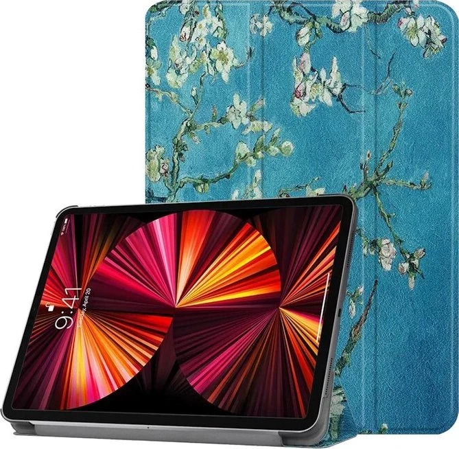 iLike Tri-Fold Plāns Eko-Ādas Statīva Maks Lenovo Tab P12 12.7'' (2023) Sakura