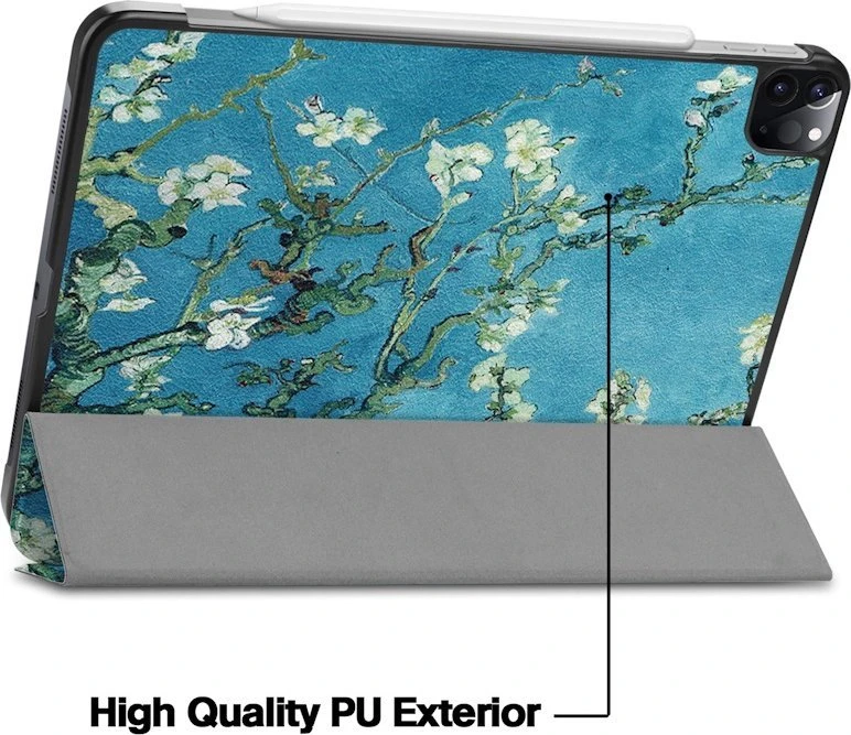 iLike Tri-Fold Plāns Eko-Ādas Statīva Maks Lenovo Tab P12 12.7'' (2023) Sakura