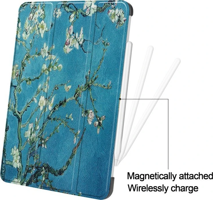 iLike Tri-Fold Plāns Eko-Ādas Statīva Maks Lenovo Tab P12 12.7'' (2023) Sakura