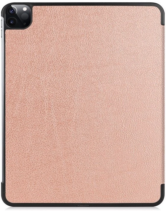 iLike planšetinio kompiuterio dėklas „Trijų dalių sulankstomas ekologiškos odos dėklas Samsung Galaxy Tab S9 FE“, rožinio aukso spalvos