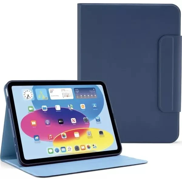 Pipetto Origami No5 Rotating dėklas, tamsiai mėlynos spalvos – iPad Air 10.9″ (2022/2020)/11″ 2024/2025/2026