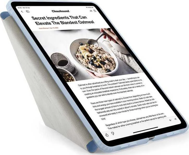 Pipetto Origami No1 Original dėklas, žydros spalvos – Apple iPad Air 10.9″ (2022/2020)/11″ 2024/2025/2026