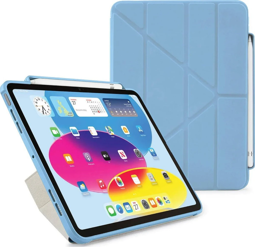 Pipetto Origami No3 Pieštukas dėklas, žydros spalvos – Apple iPad 10.9 (2022)