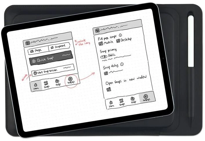 Pipetto Ultra Slim dėklas, juodos spalvos – Apple iPad (iki 11″)