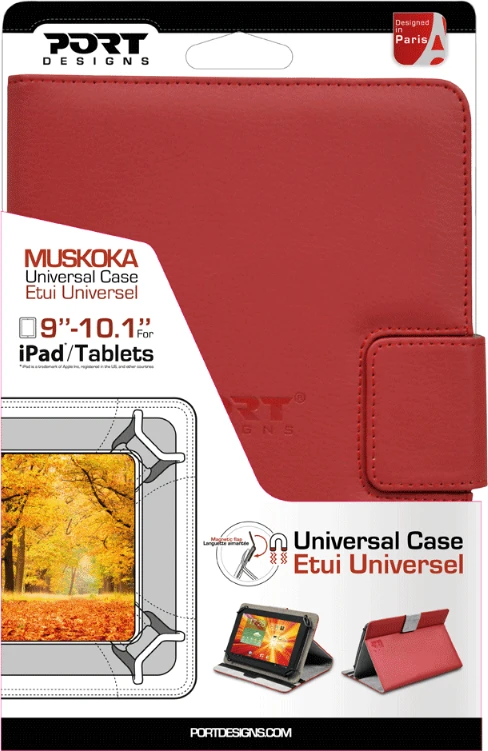 PORT DESIGNS MUSKOKA Universal 10 ", Raudona, Folio