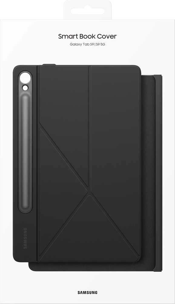 Samsung Galaxy Tab S9/S9 FE Smart Book Cover Juodas