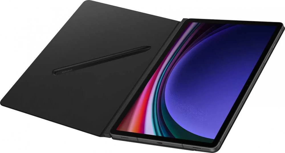 Samsung Galaxy Tab S9/S9 FE Smart Book Cover Juodas