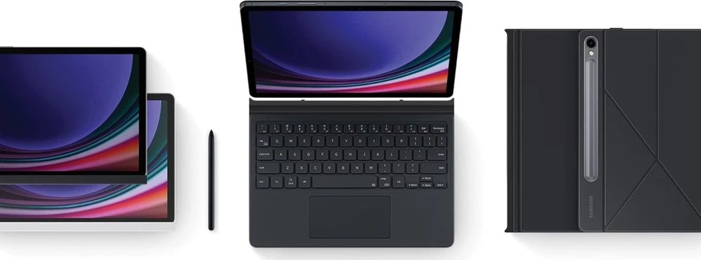 112803 EF-BX710POE Samsung Smart Book Cover Galaxy Tab S9/S9 FE dėklas planšetiniam kompiuteriui oranžinės spalvos