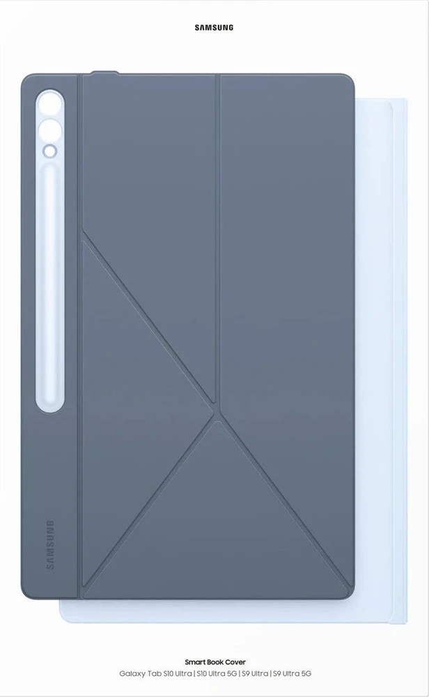BX910PLE išmanusis knygos viršelis Samsung Galaxy S10 Ultra/Tab S9 Ultra, Mėlyna