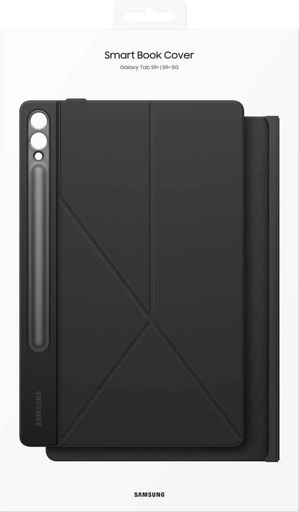 Samsung Galaxy Tab S9+/S9 FE+ Smart Book Cover Juodas