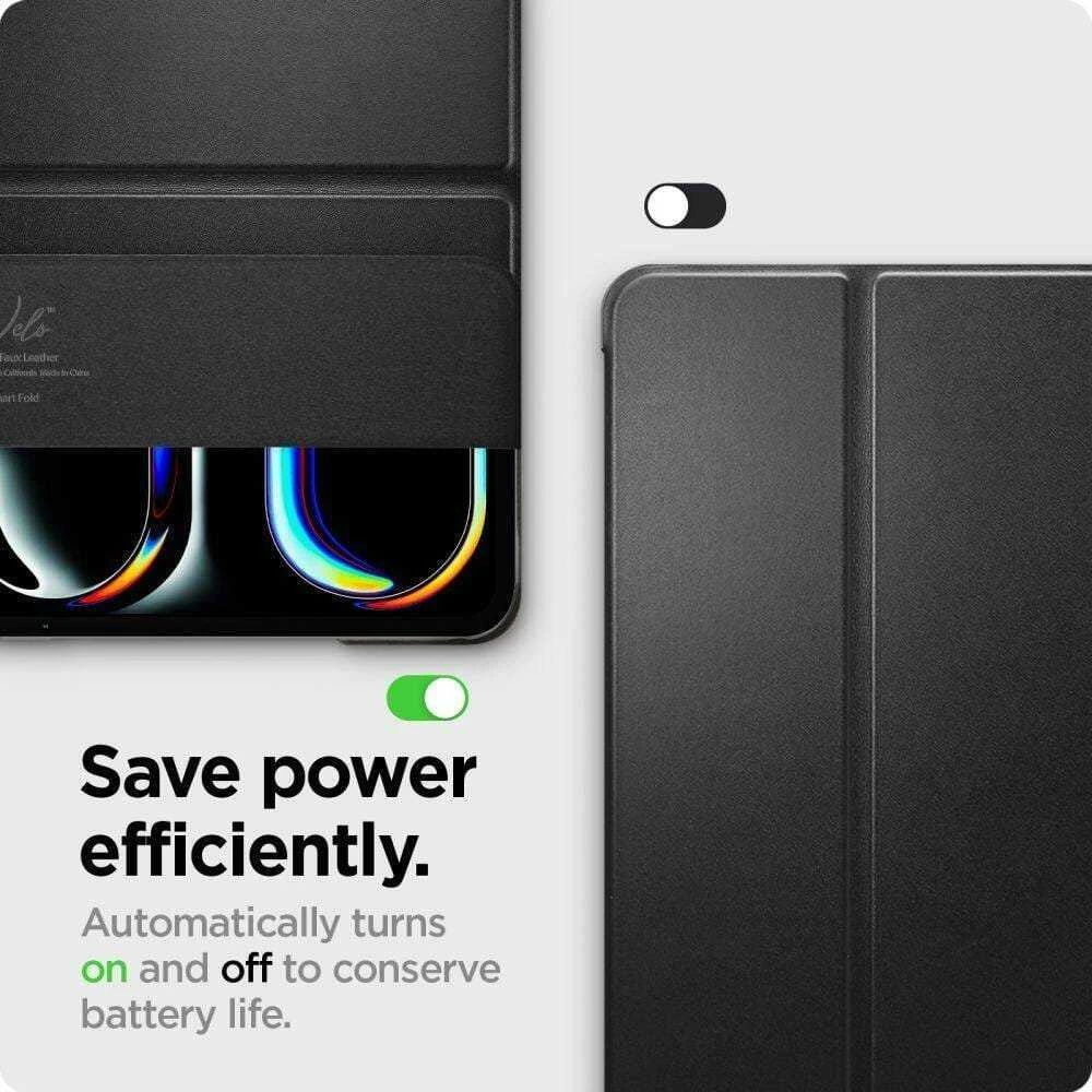 Spigen Smart Fold, juodos spalvos – Apple iPad Pro 11″ 2024