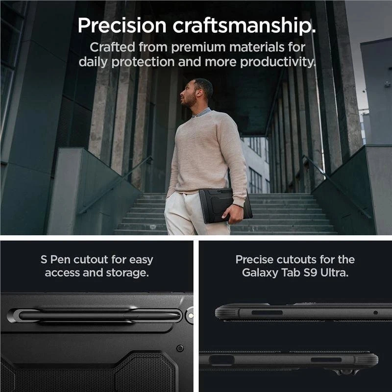 Spigen Rugged Armor PRO Sam Tab S8 Ultra /S9 Ultra 14.6" juodas/juodas ACS06538