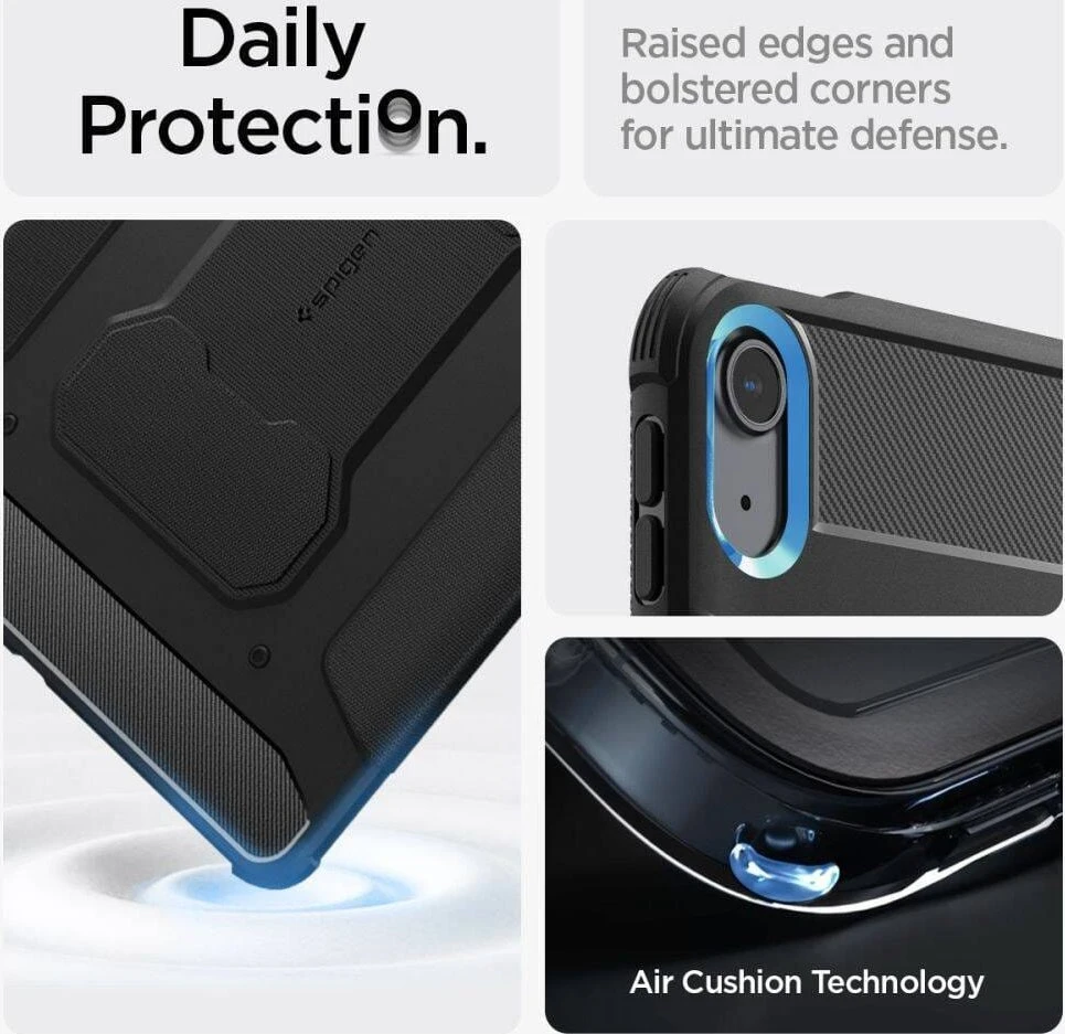 Spigen Rugged Armor Pro, juodas – iPad Air 13" (2026/2025/2024)