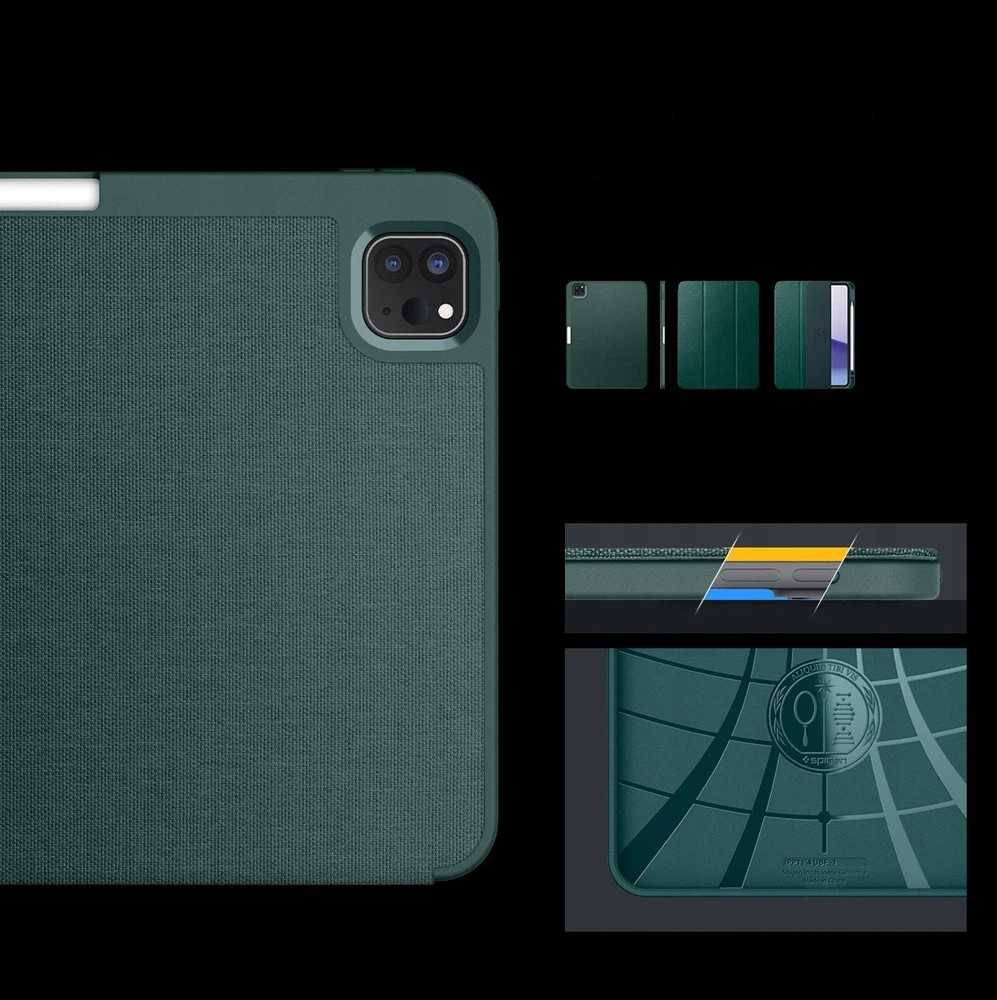 Spigen Urban Fit – dėklas skirtas iPad Pro 13 M4, 2024 Midnight Žalias