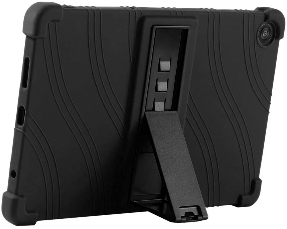 Strado-Tech Armor planšetinio kompiuterio dėklas T-Mobile T Planšetė 2 10.1 5G 2025, šarvuotas, juodas – apsauginis su stovu