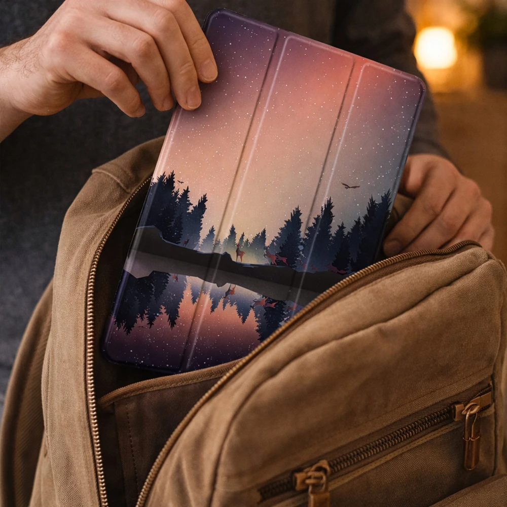 Strado-Tech planšetinio kompiuterio dėklas Lenovo Idea Tab Plus 12.1 2025 - apsauginis su stovu, prieiga prie portų ir mygtukų