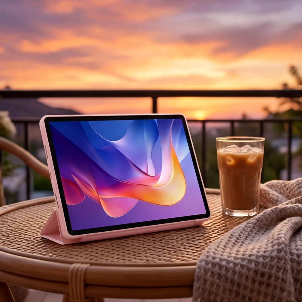 Planšetinio kompiuterio dėklas Strado-Tech skirtas Xiaomi Redmi Pad 2 11 2025 su dangteliu - apsauginis su stovu (case obudowa pokrowiec redmi pad 2)