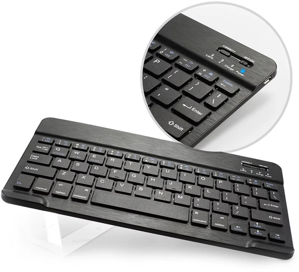 Planšetinio kompiuterio dėklas Strado-Tech su Bluetooth klaviatūra, skirtas Lenovo Idea Tab Plus 12.1 - apsauginis su stovu, prieiga prie portų ir mygtukų