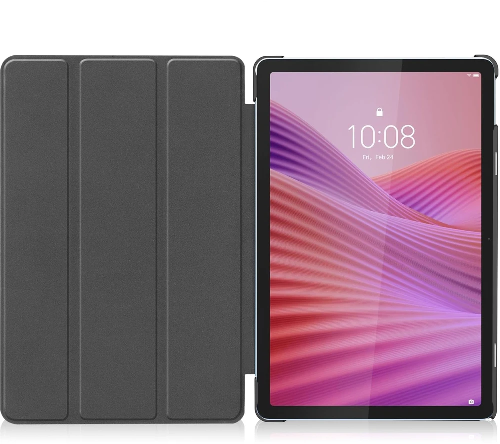 Planšetinio kompiuterio dėklas Strado-Tech Grafinis, skirtas Lenovo Tab 10.1 2025, su dangteliu – apsauginis su stovu