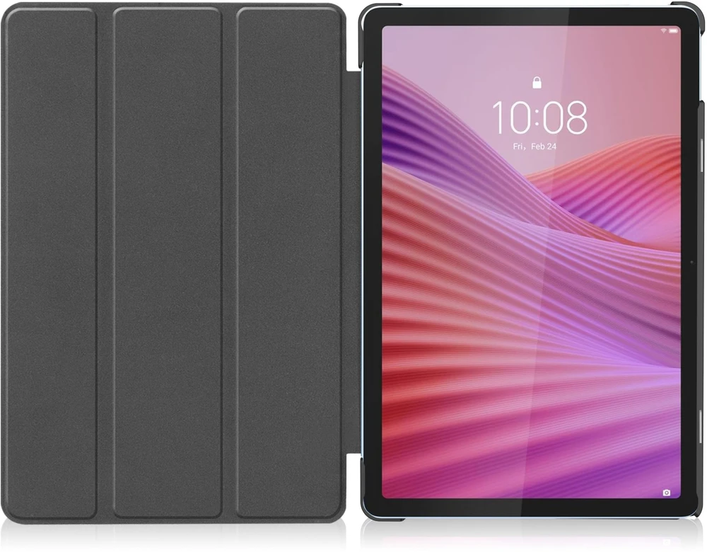 Planšetinio kompiuterio dėklas Strado-Tech Grafinis, skirtas Lenovo Tab 10.1 2025, su dangteliu – apsauginis su stovu