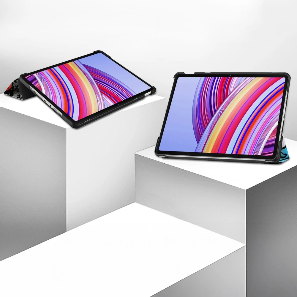 Planšetinio kompiuterio dėklas Strado-Tech Grafinis Xiaomi Redmi Pad Pro 12.1 2024 / Poco Pad 12.1 su dangteliu – apsauginis su stovu