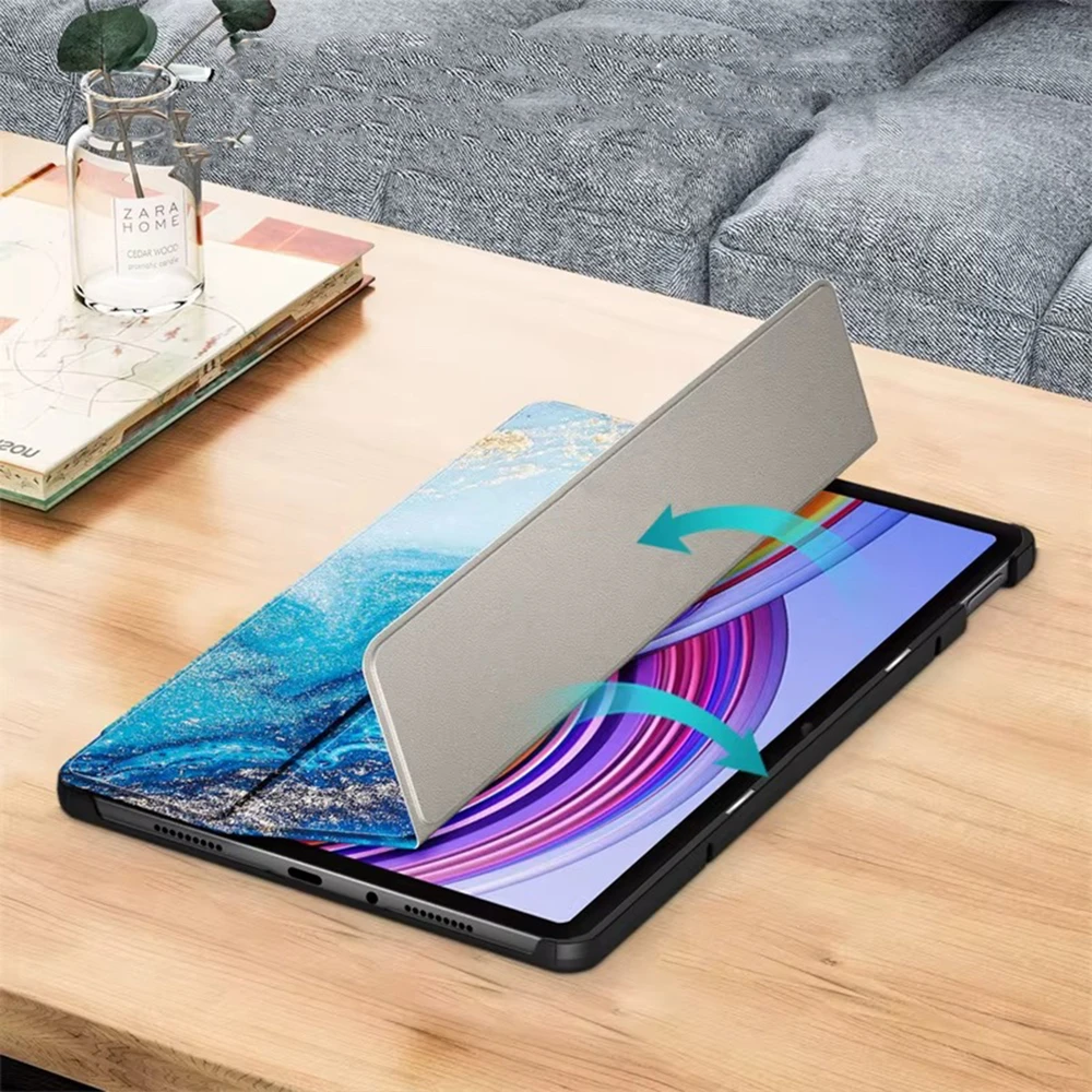 Planšetinio kompiuterio dėklas Strado-Tech Grafinis Xiaomi Redmi Pad Pro 12.1 2024 / Poco Pad 12.1 su dangteliu – apsauginis su stovu