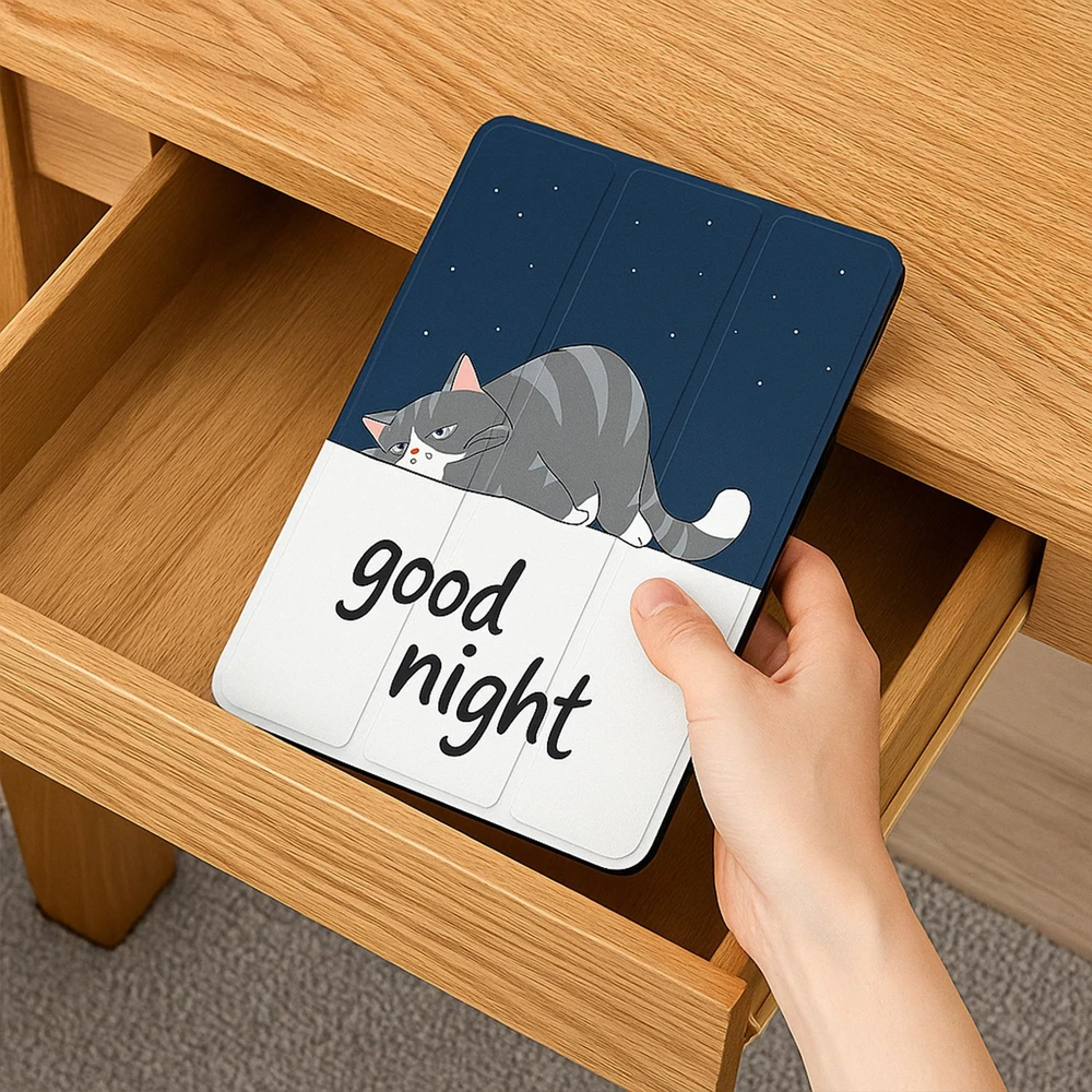Planšetinio kompiuterio dėklas Strado-Tech Grafinis, skirtas Lenovo Tab 10.1 2025, su dangteliu – apsauginis su stovu