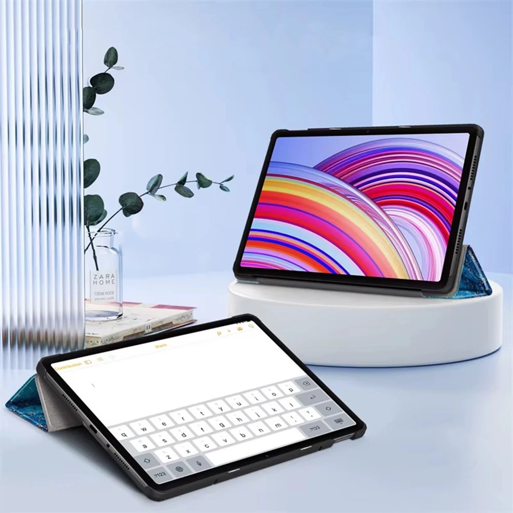 Planšetinio kompiuterio dėklas Strado-Tech Grafinis Xiaomi Redmi Pad Pro 12.1 2024 / Poco Pad 12.1 su dangteliu – apsauginis su stovu