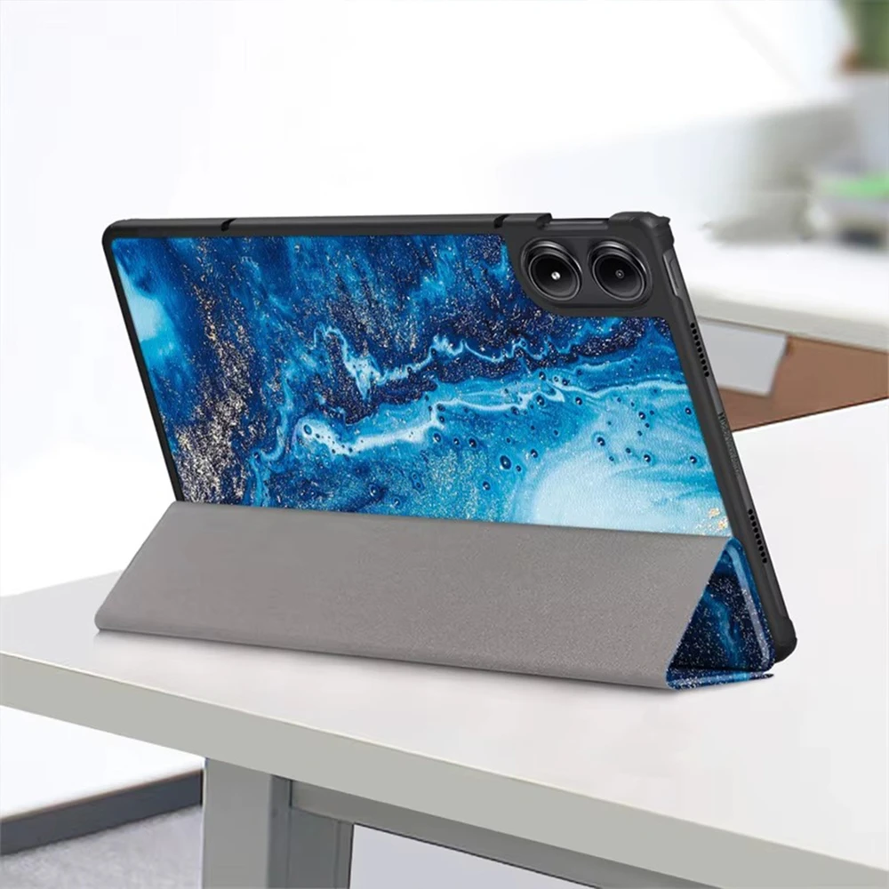 Planšetinio kompiuterio dėklas Strado-Tech Grafinis Xiaomi Redmi Pad Pro 12.1 2024 / Poco Pad 12.1 su dangteliu – apsauginis su stovu