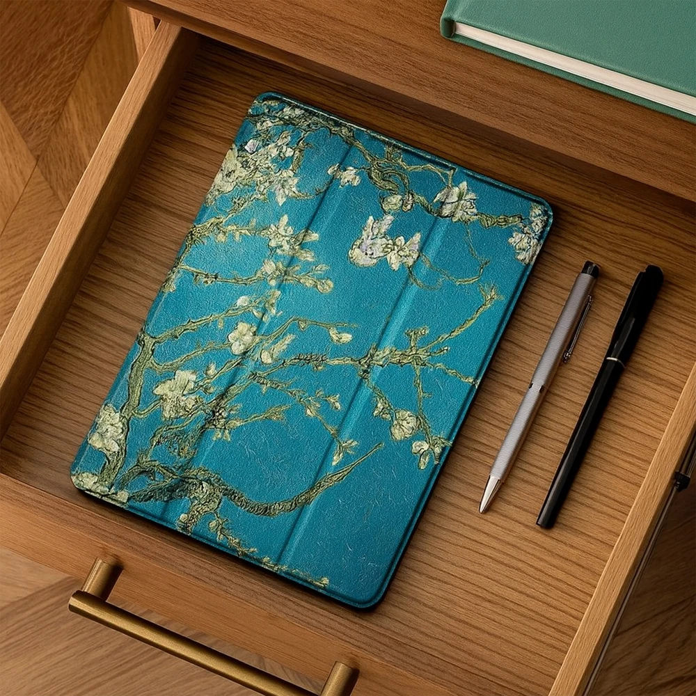 Planšetinio kompiuterio dėklas Strado-Tech Grafinis, skirtas Lenovo Tab 10.1 2025, su dangteliu – apsauginis su stovu