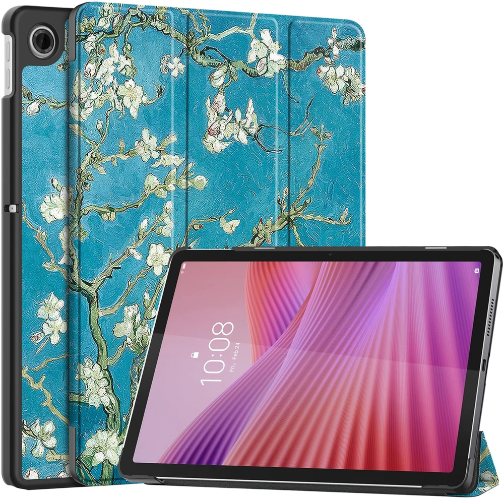 Planšetinio kompiuterio dėklas Strado-Tech Grafinis, skirtas Lenovo Tab 10.1 2025, su dangteliu – apsauginis su stovu